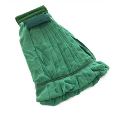 MFWMMEDGN, Green Microfiber Strip Mop Medium